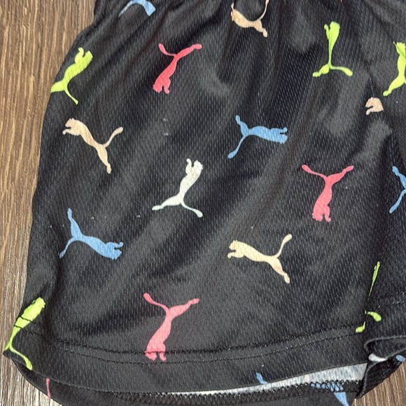 Puma athletic shorts size small with multicolor Puma logos on them - Picture 4 of 5